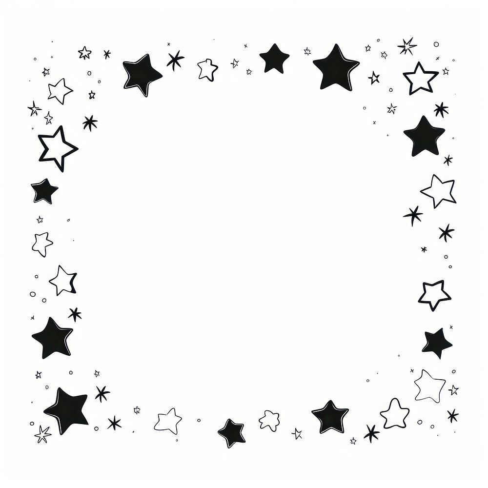 Star paper line silhouette. AI generated Image by rawpixel.