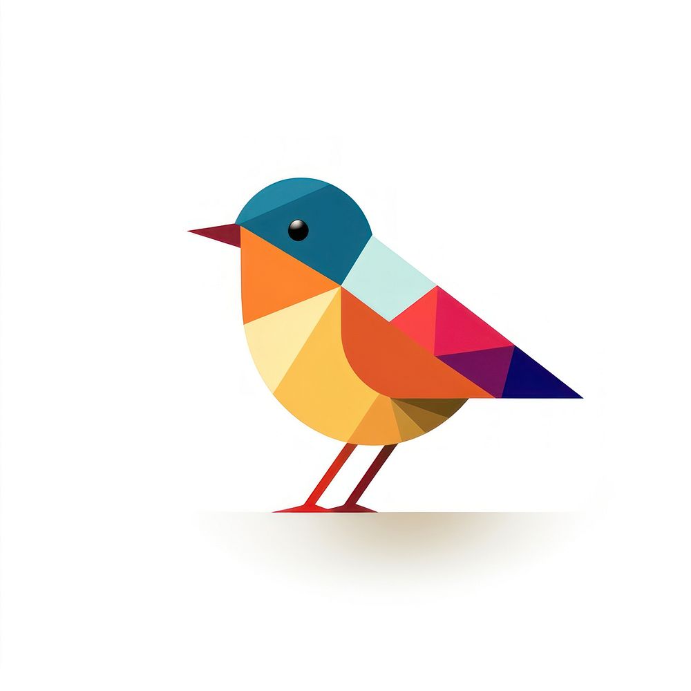 Cute bird animal white background creativity. AI generated Image by rawpixel.