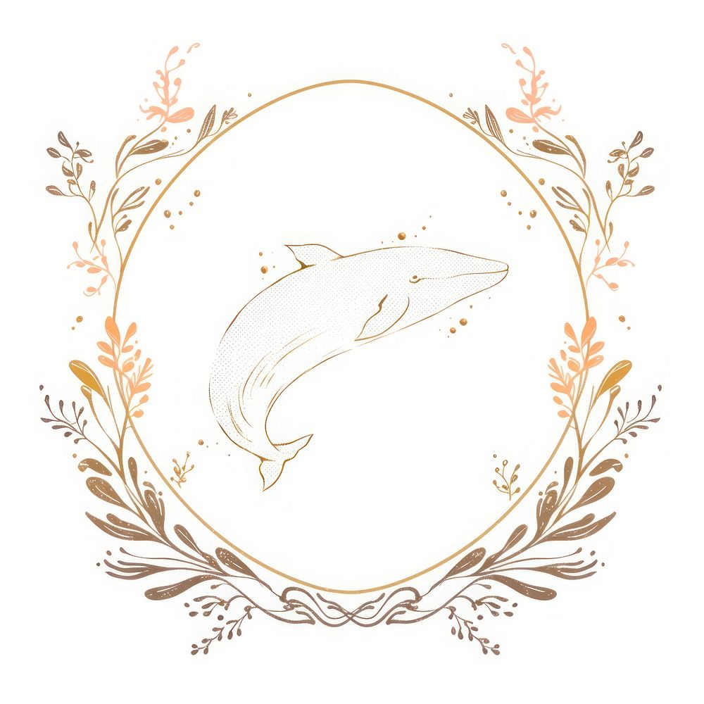 Whale dolphin pattern animal. AI generated Image by rawpixel.