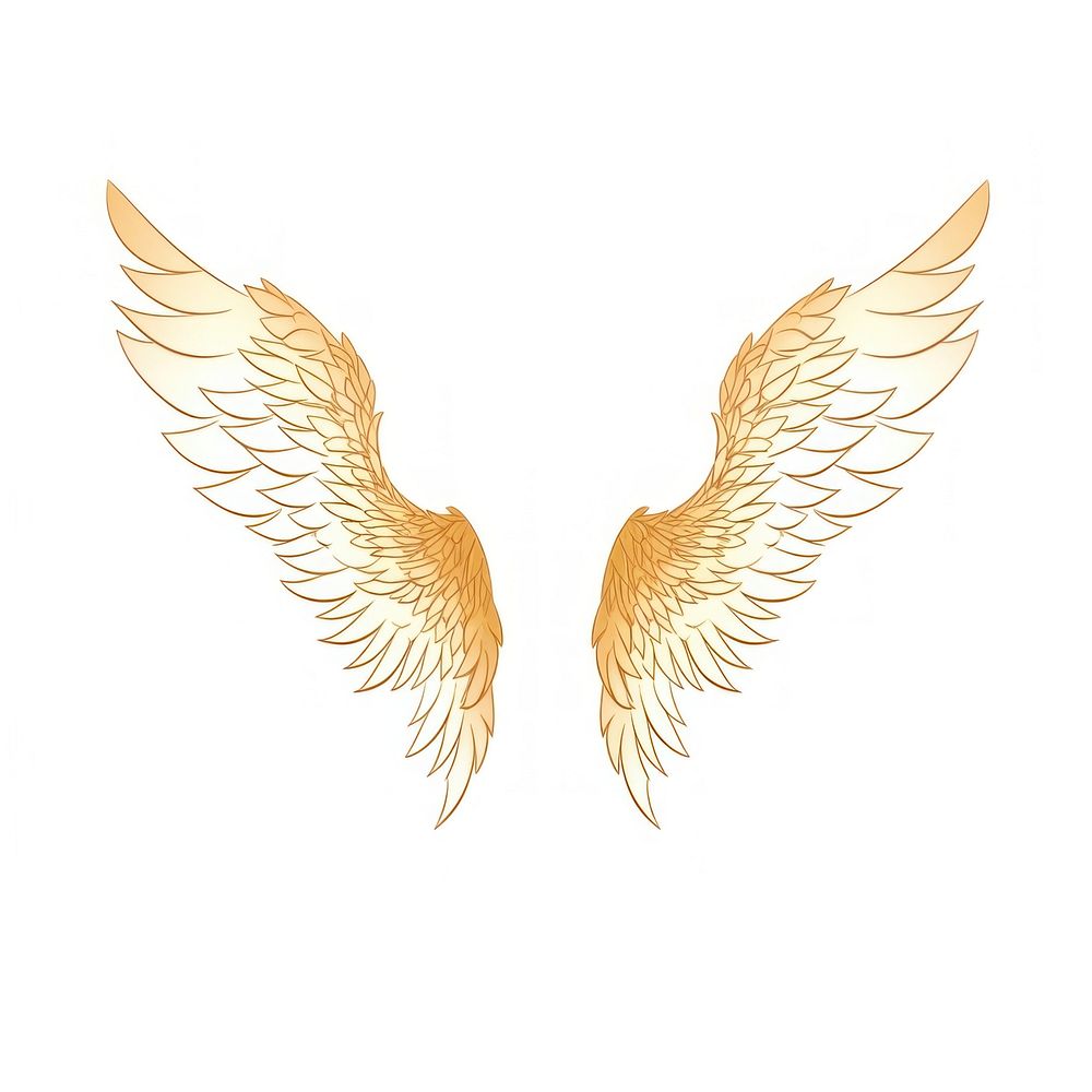 Wing angel white background creativity. AI generated Image by rawpixel.
