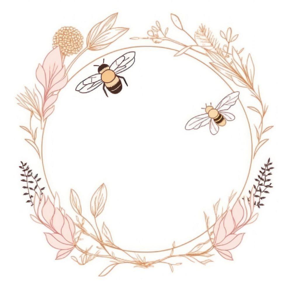 Bee pattern animal insect. AI generated Image by rawpixel.