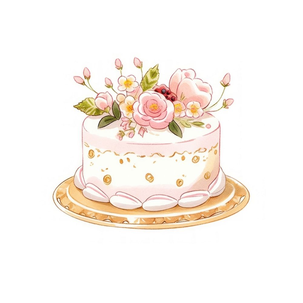 Cake dessert flower plant. AI generated Image by rawpixel.