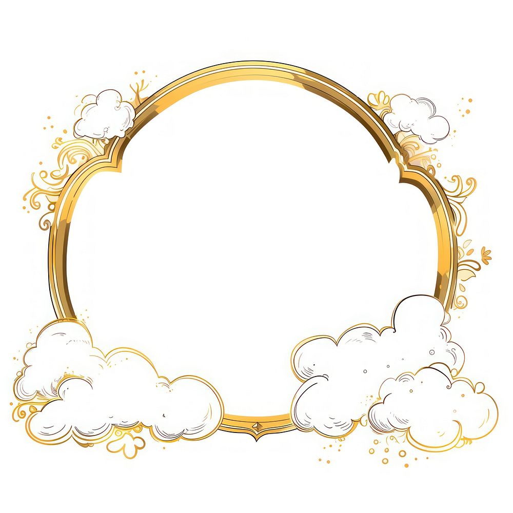 Cloud gold white background accessories. AI generated Image by rawpixel.