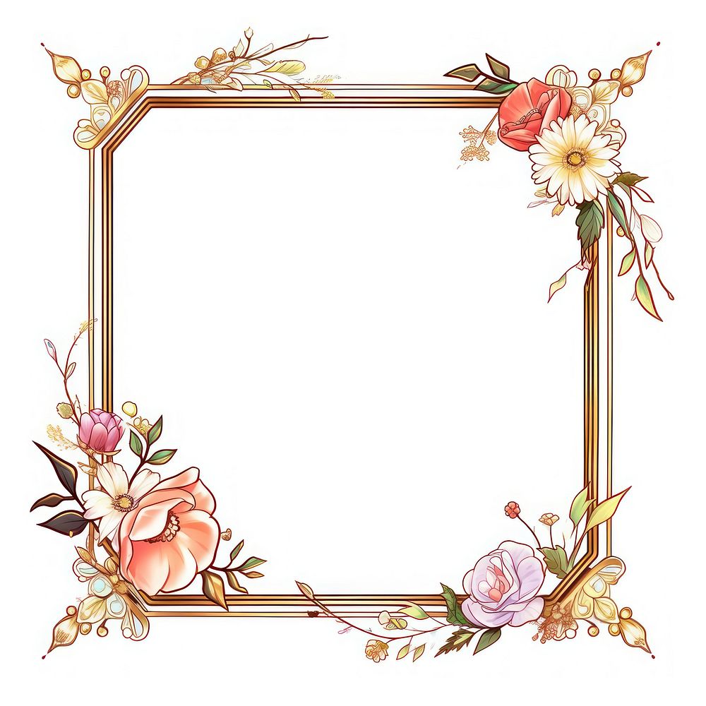 Jewelry pattern frame art. AI generated Image by rawpixel.