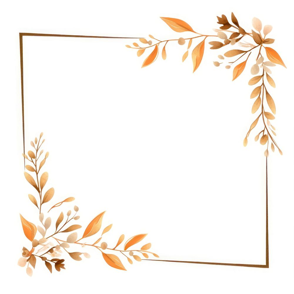 Leaf pattern frame art. AI generated Image by rawpixel.