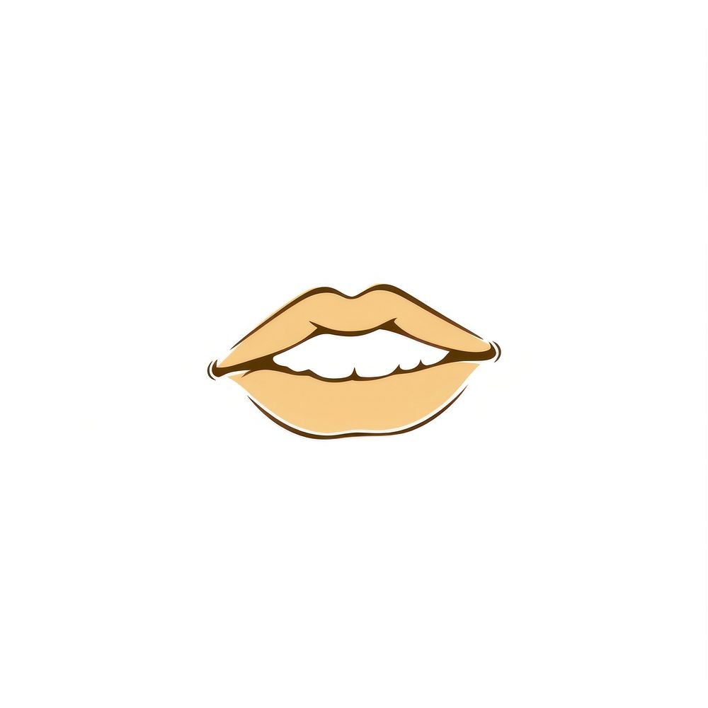 Lips white background moustache lipstick. AI generated Image by rawpixel.