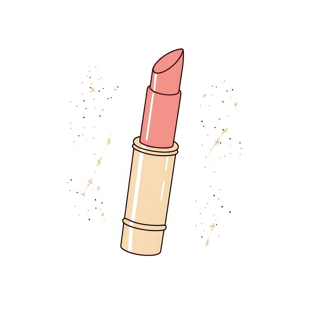 Lipstick cosmetics white background pink. AI generated Image by rawpixel.