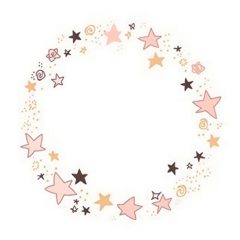 Star confetti white background science. AI generated Image by rawpixel.