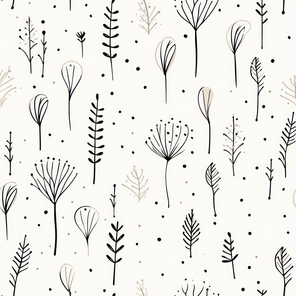 Botanical pattern backgrounds wallpaper. AI generated Image by rawpixel.