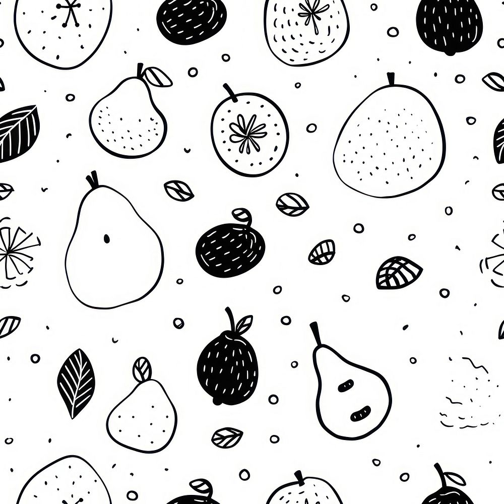 Fruit backgrounds pattern drawing. AI generated Image by rawpixel.