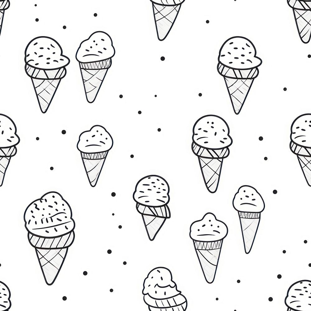 Icecream backgrounds dessert pattern. AI generated Image by rawpixel.