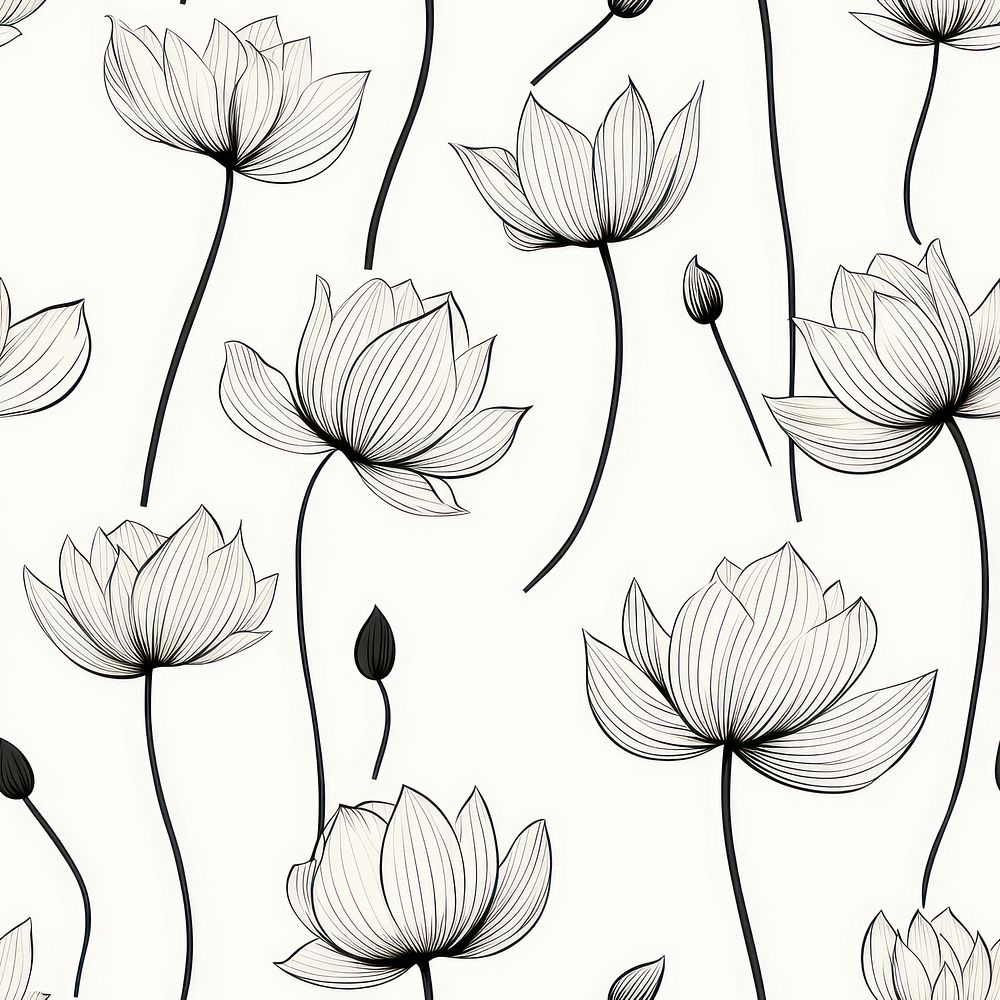 Lotus pattern backgrounds wallpaper. AI generated Image by rawpixel.