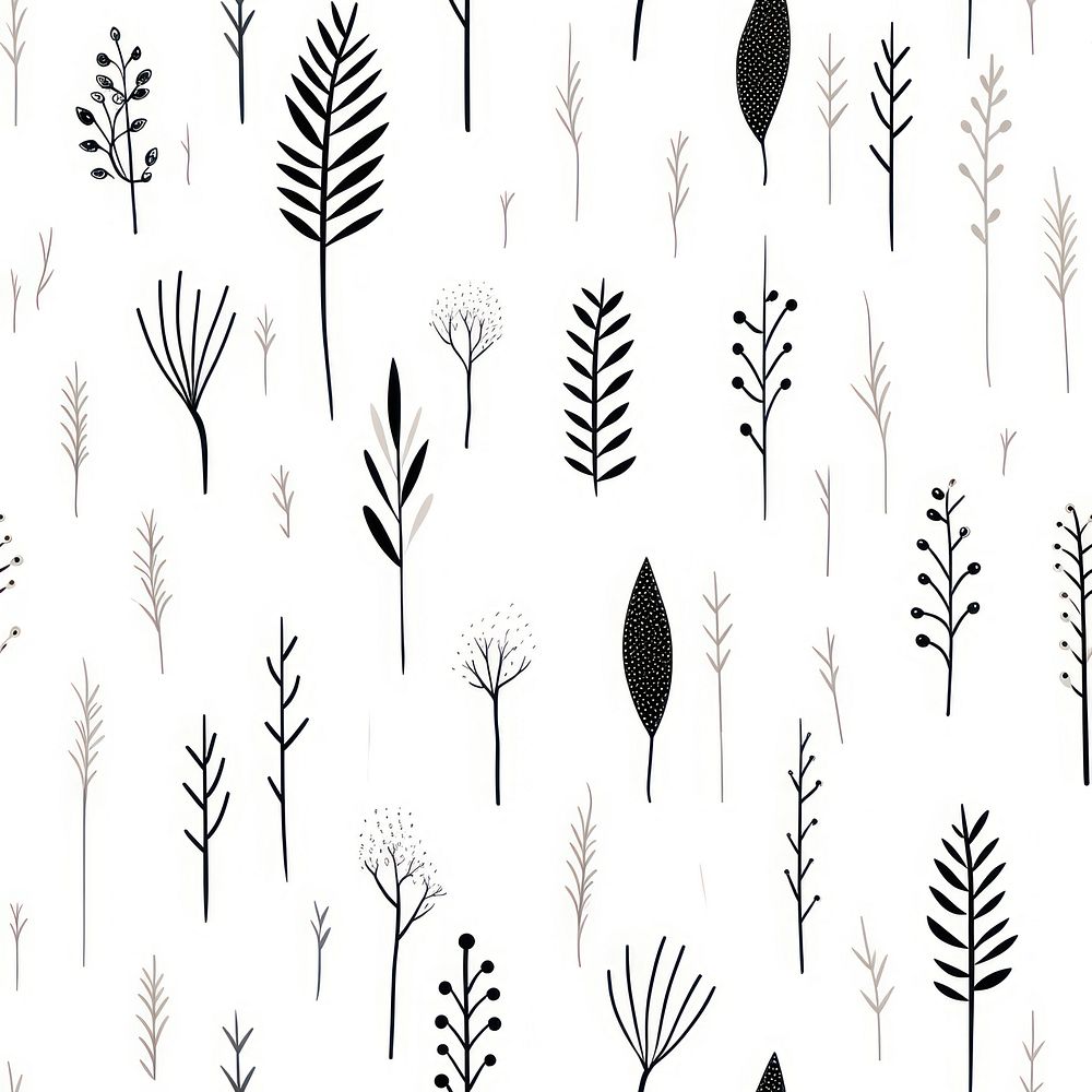 Nature pattern backgrounds drawing. AI generated Image by rawpixel.