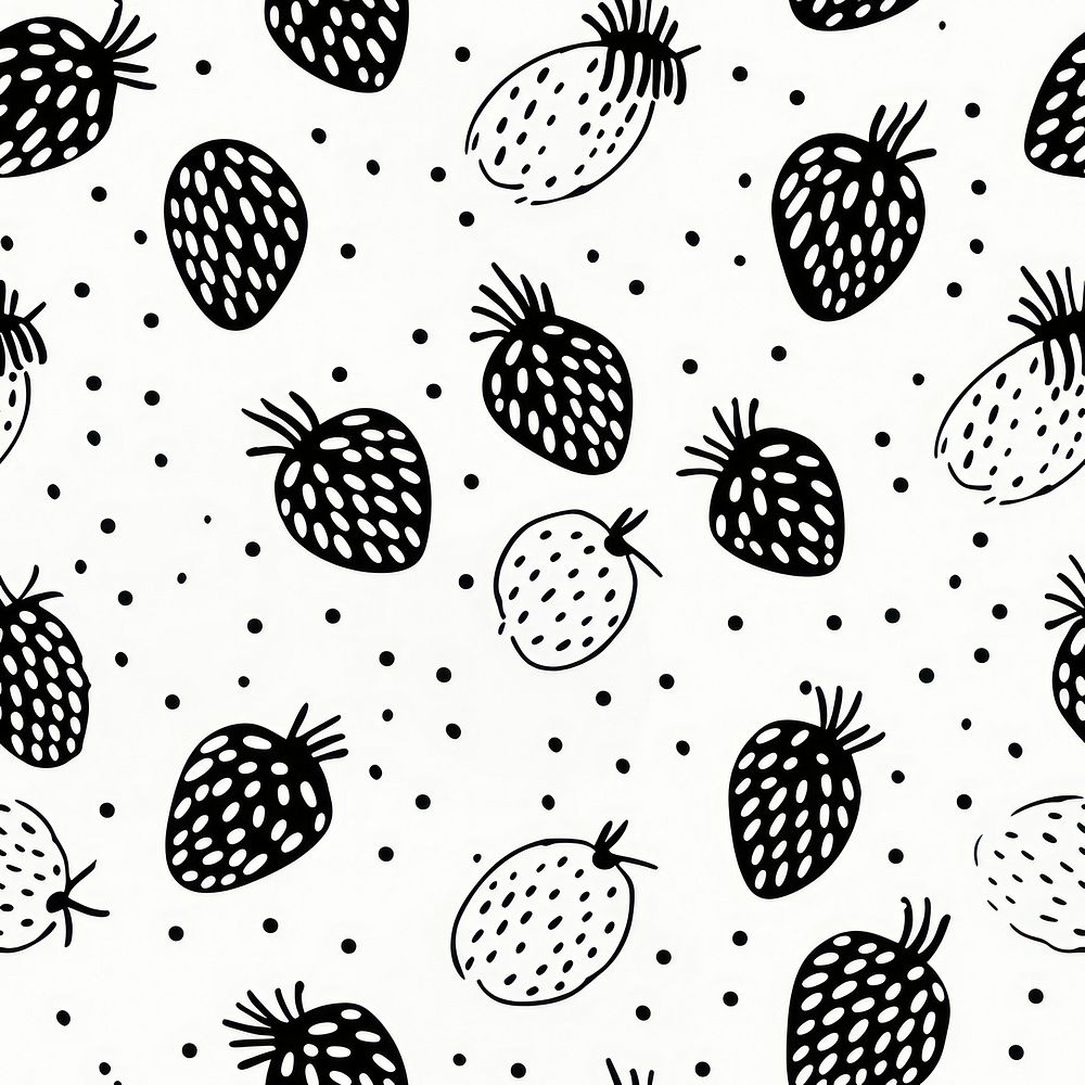 Strawberry pattern backgrounds fruit. AI generated Image by rawpixel.