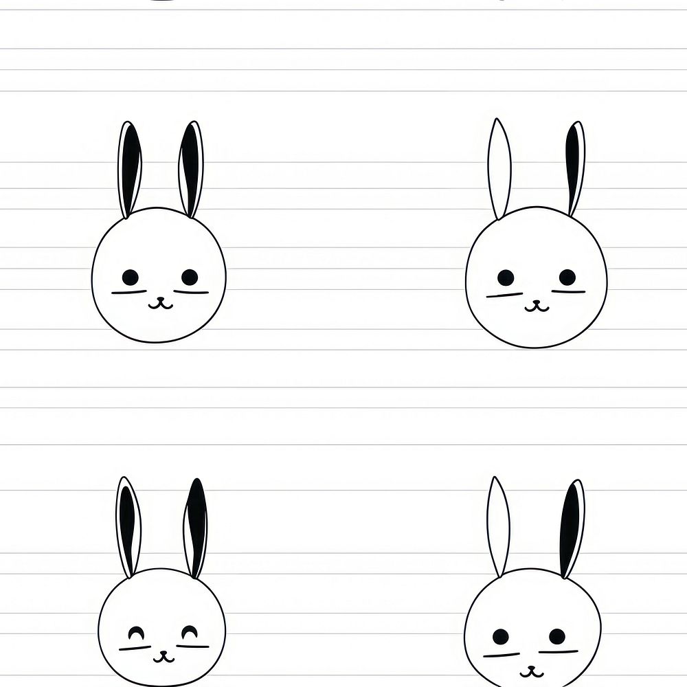 Rabbit drawing sketch paper. AI generated Image by rawpixel.