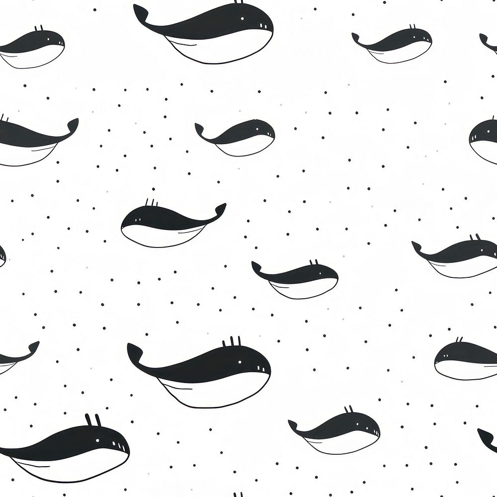 Whale backgrounds pattern line. AI generated Image by rawpixel.