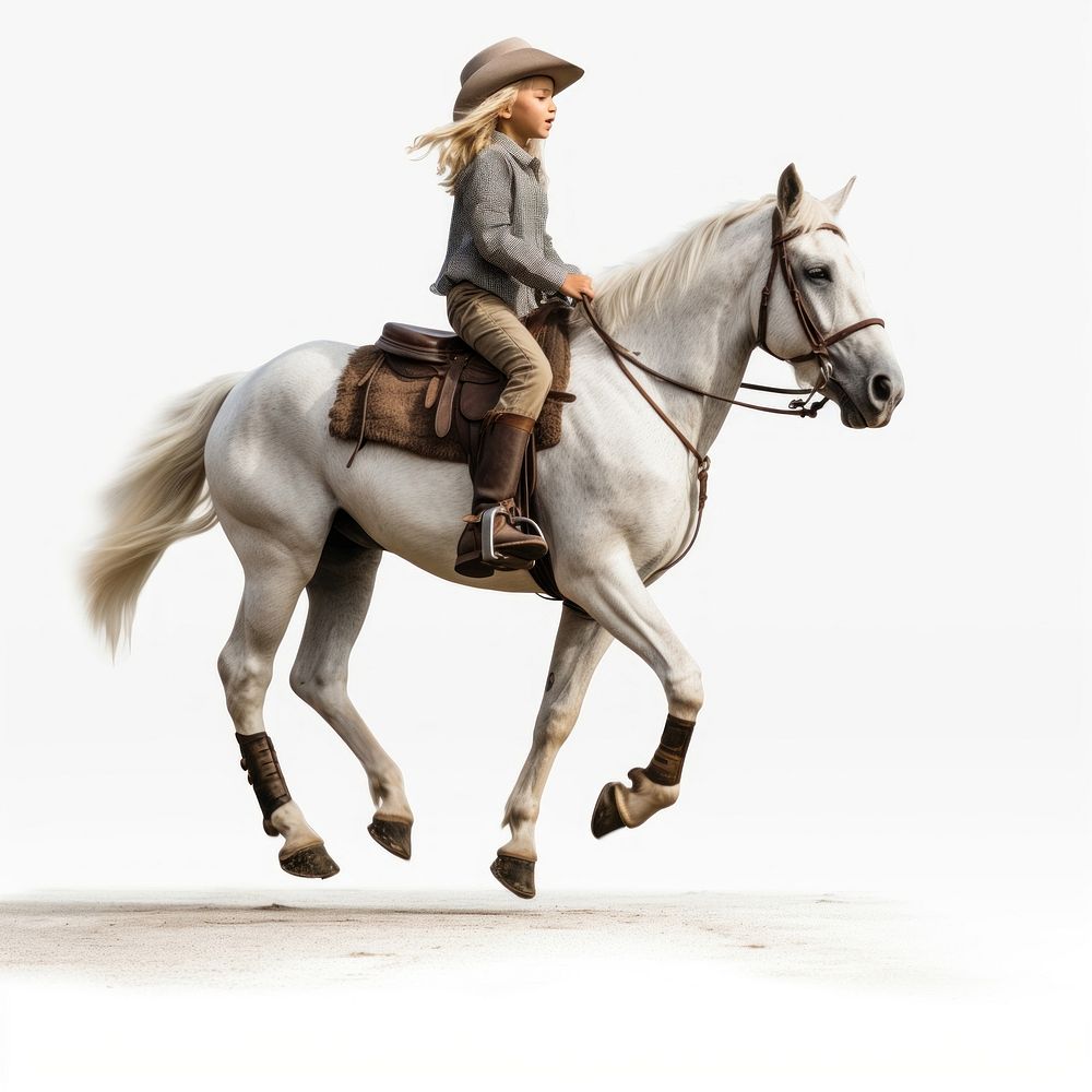 Kid horserider riding the horse walking footwear mammal animal. AI generated Image by rawpixel.