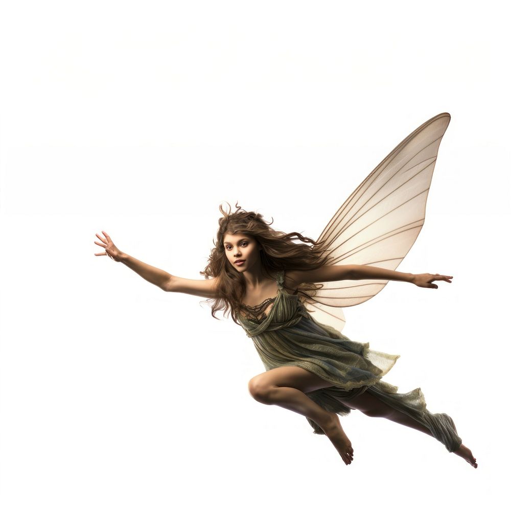 Fairy portrait dancing flying. AI generated Image by rawpixel.