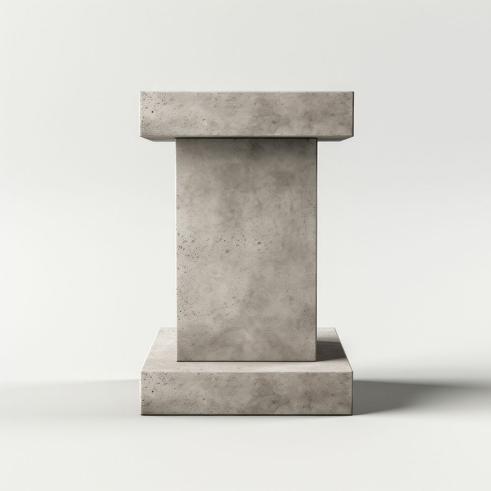 A podium concrete white background architecture. AI generated Image by rawpixel.
