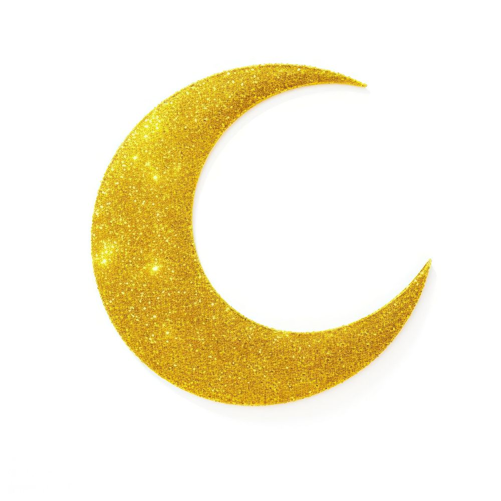 Crescent icon astronomy crescent glitter. AI generated Image by rawpixel.