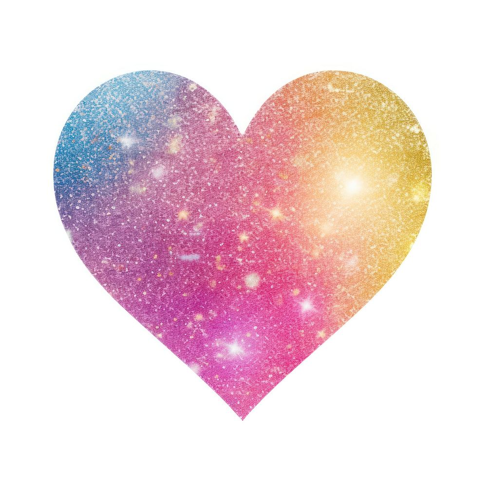 Heart icon astronomy glitter shape. AI generated Image by rawpixel.