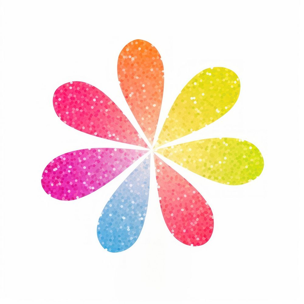 Simple flower icon pattern glitter shape. AI generated Image by rawpixel.