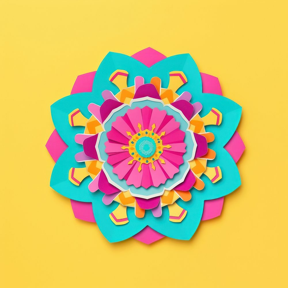 Mandala flower craft art. AI generated Image by rawpixel.