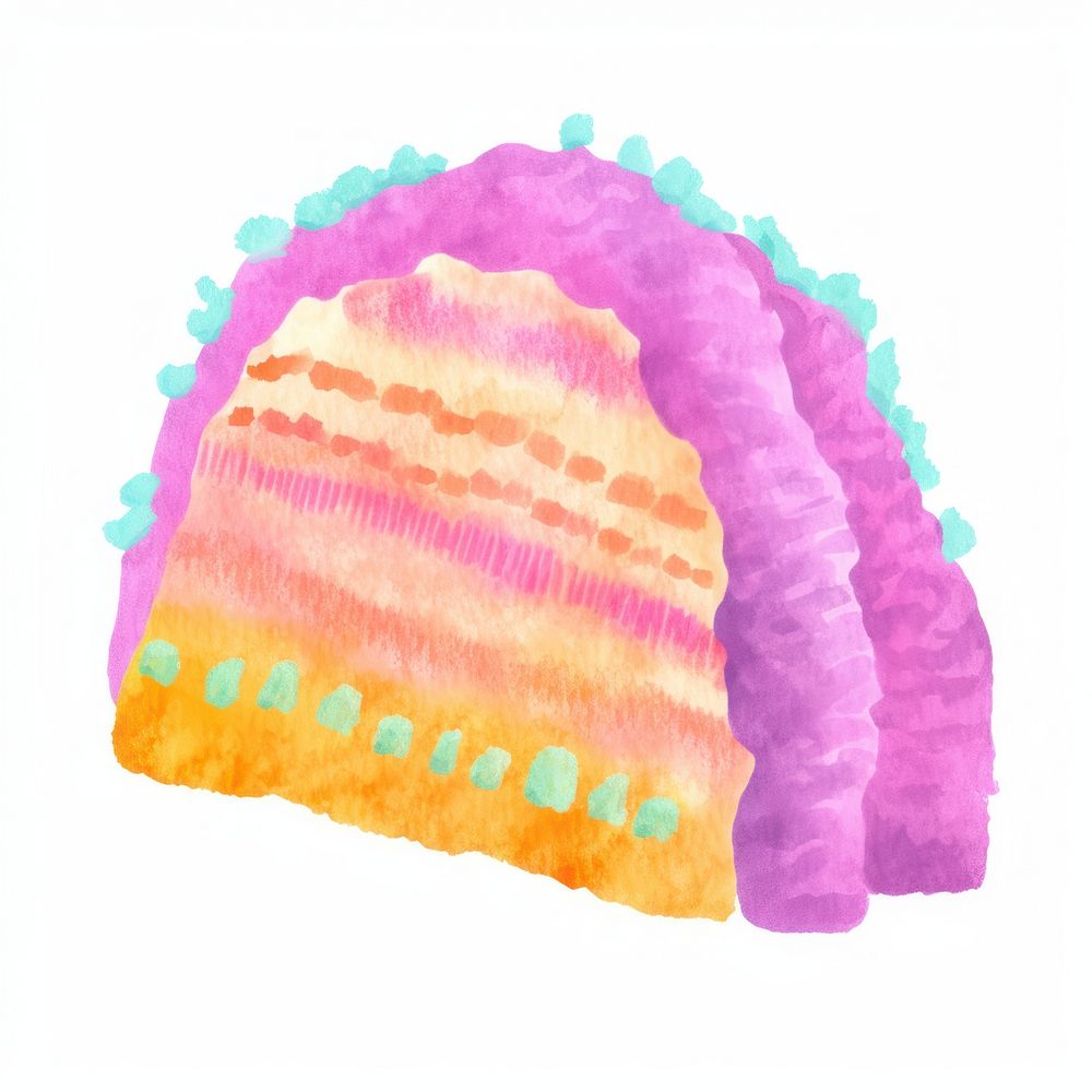 Taco beanie art white background. AI generated Image by rawpixel.