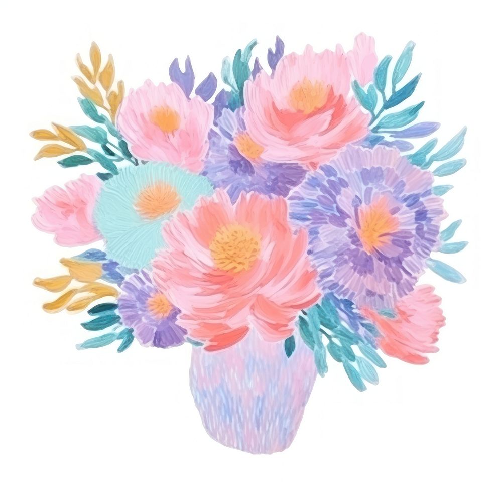 Flower bouquet flower art painting. AI generated Image by rawpixel.