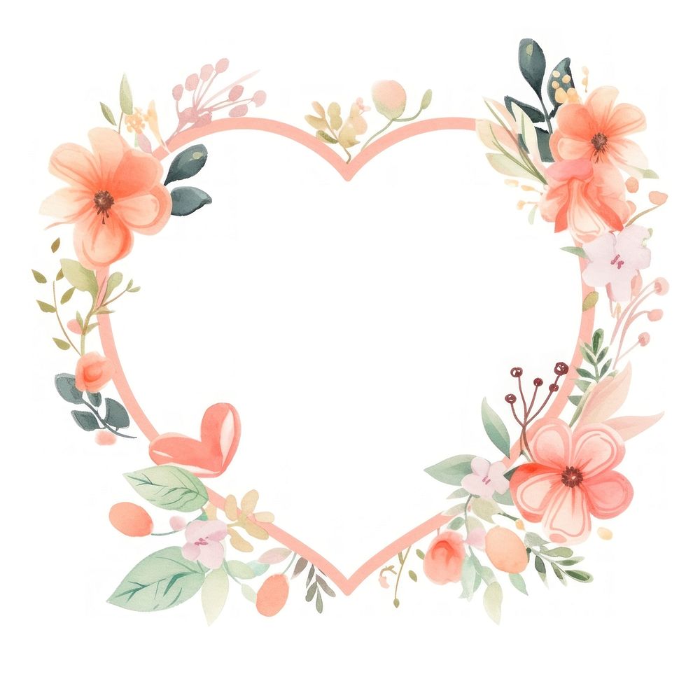 Heart pattern flower plant. AI generated Image by rawpixel.