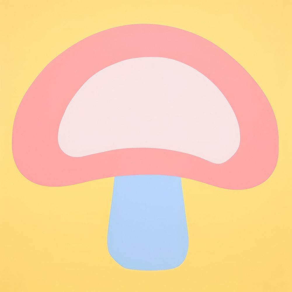 Abstract Mushroom mushroom toadstool painting. AI generated Image by rawpixel.