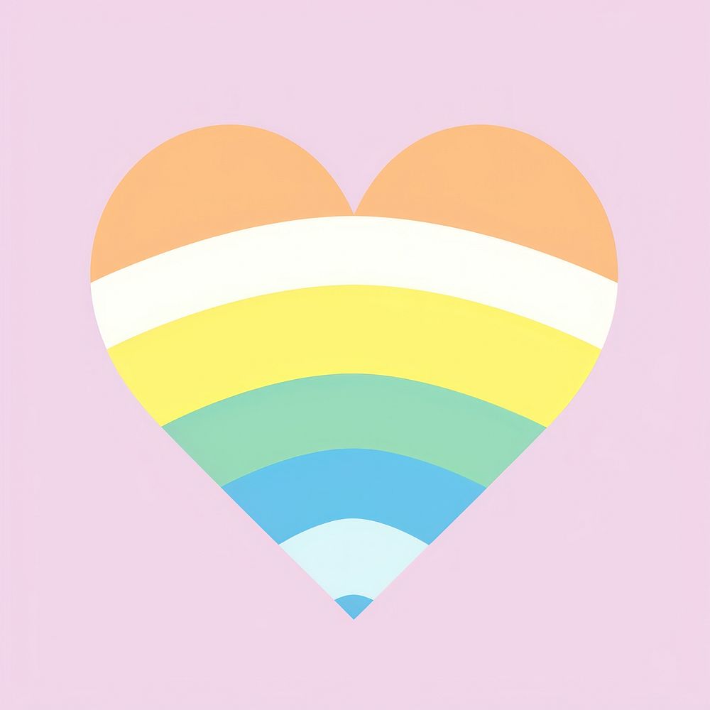 Abstract rainbow heart balloon transportation creativity. AI generated Image by rawpixel.