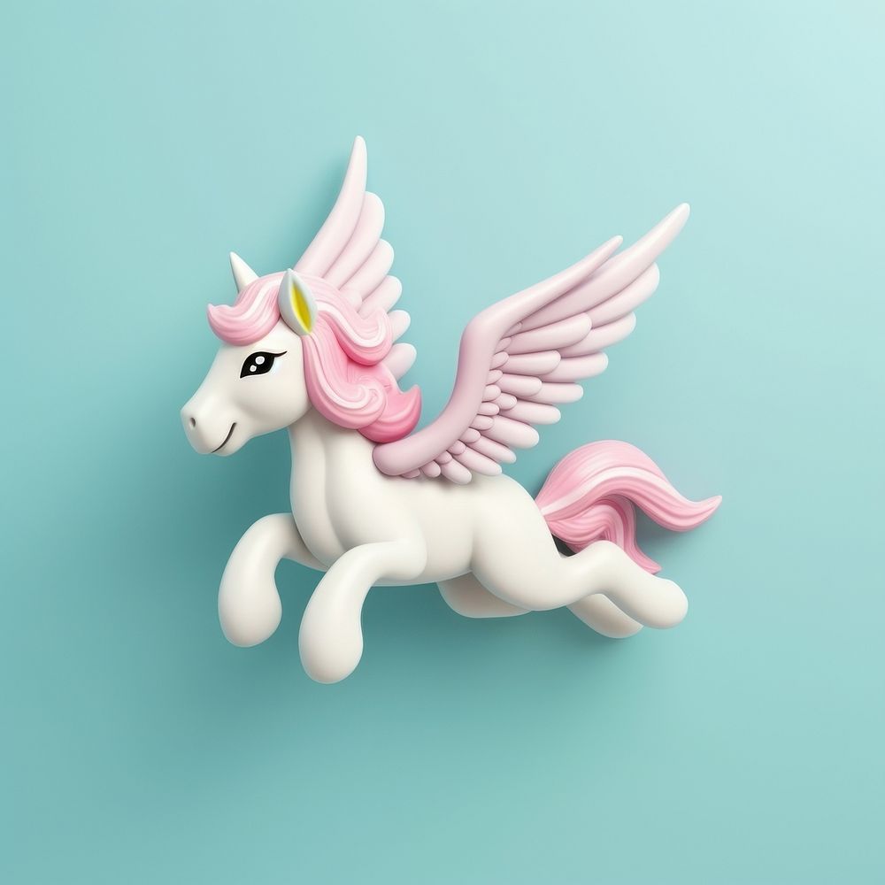 Flying unicorn figurine representation creativity. AI generated Image by rawpixel.