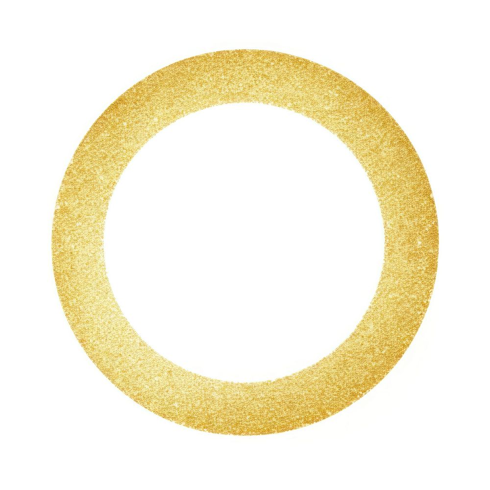 Circle icon gold shape white background. AI generated Image by rawpixel.