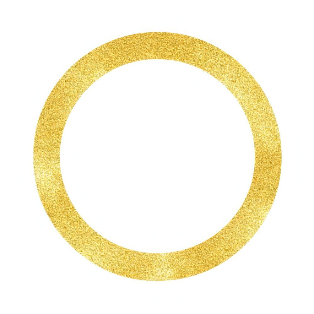 Circle icon gold shape white background. AI generated Image by rawpixel.