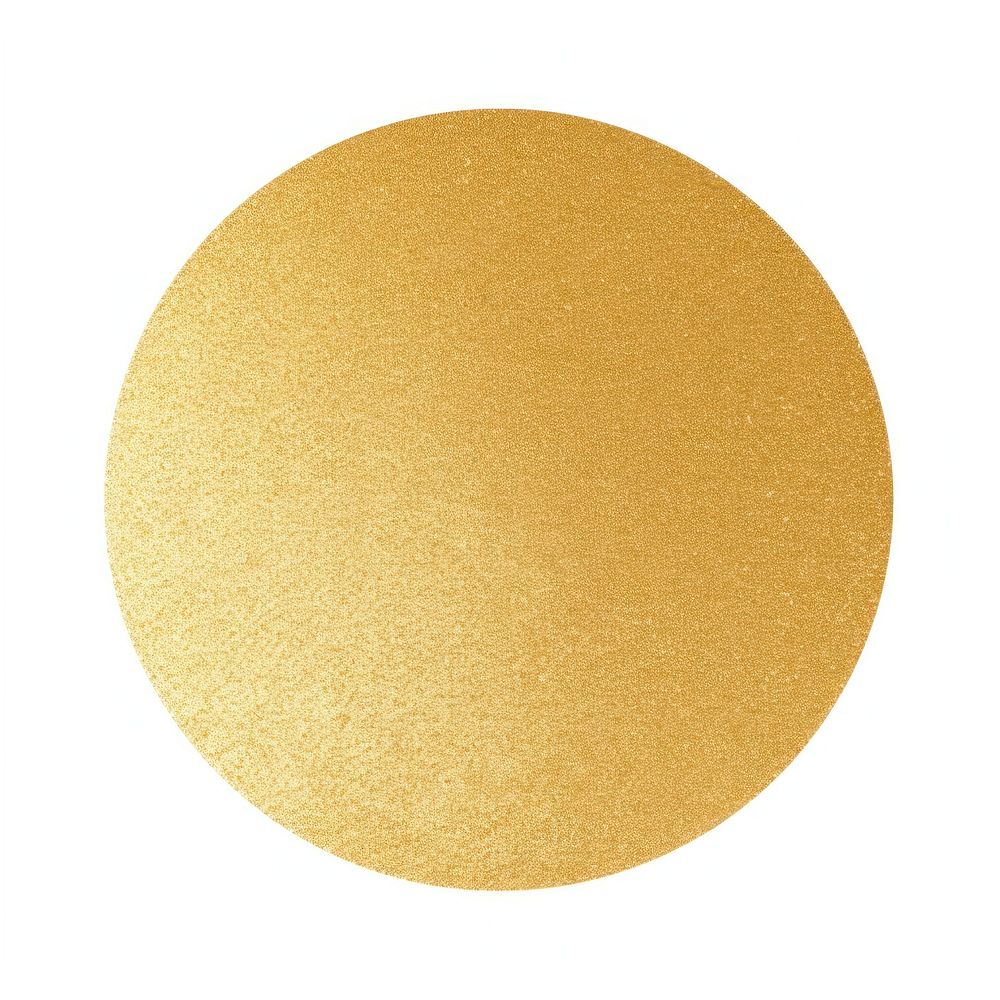 Circle gold shape white background. AI generated Image by rawpixel.