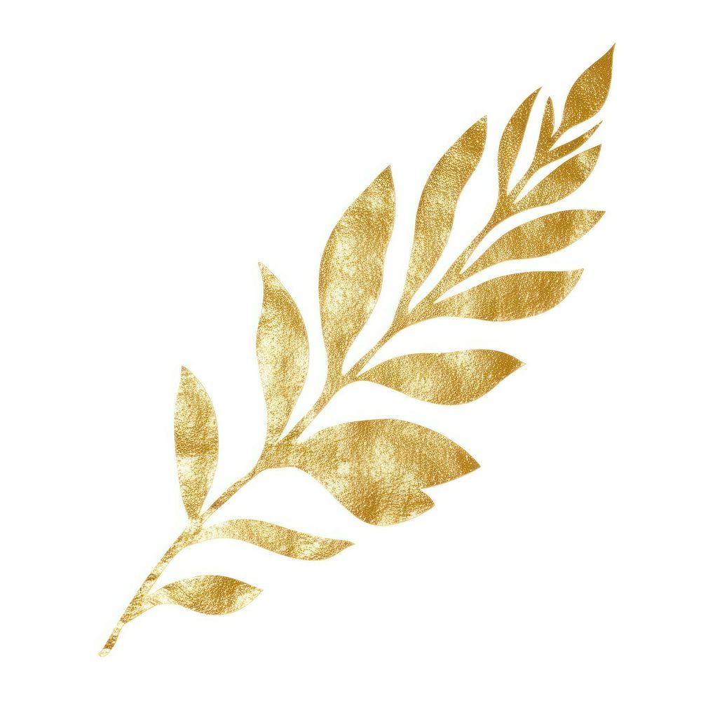 Leaf pattern plant gold. AI generated Image by rawpixel.