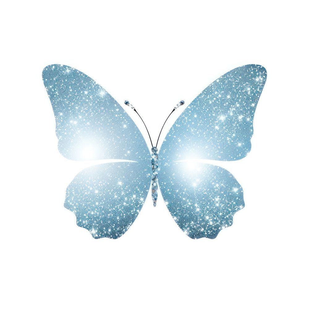 Butterfly icon nature blue white background. AI generated Image by rawpixel.