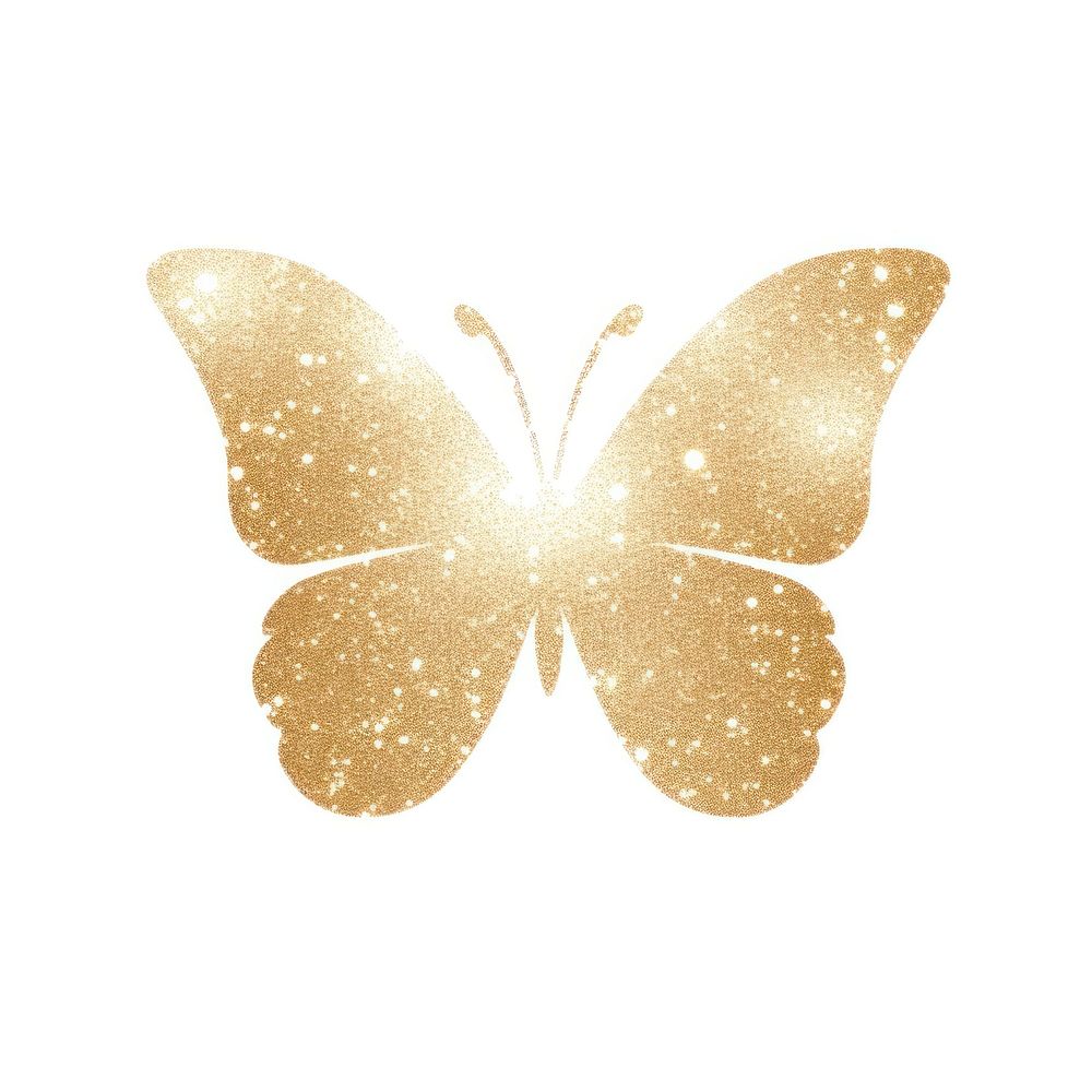 Butterfly icon nature light gold. AI generated Image by rawpixel.
