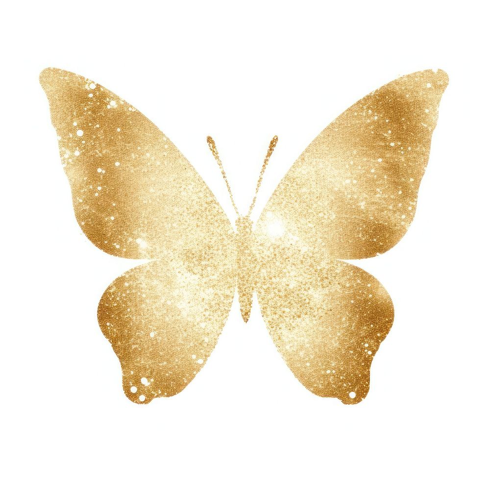 Butterfly icon gold white background accessories. AI generated Image by rawpixel.