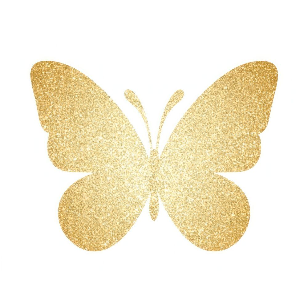 Butterfly icon gold white background celebration. AI generated Image by rawpixel.