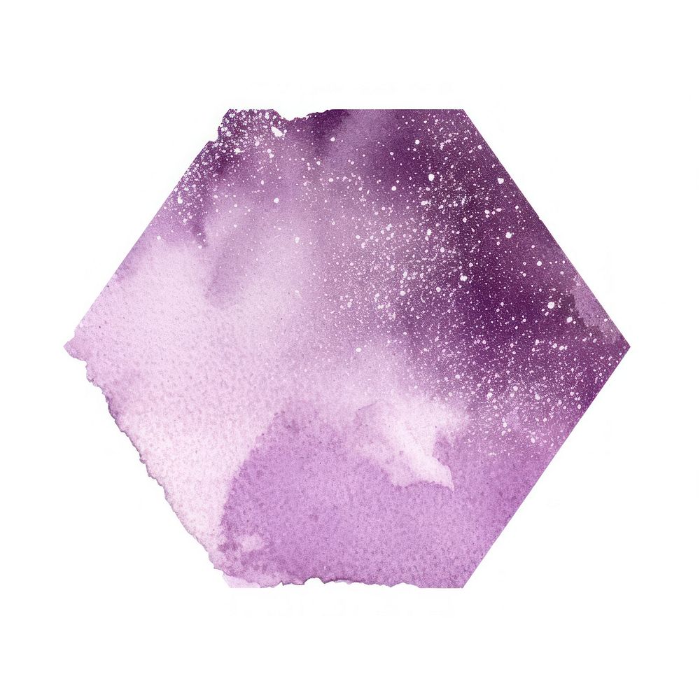 Hexagon icon purple amethyst shape. AI generated Image by rawpixel.