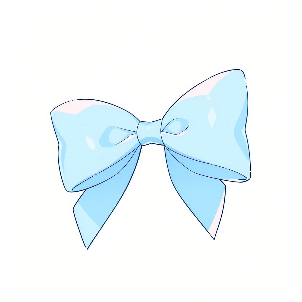 A blue bow white background transparent accessories. AI generated Image by rawpixel.
