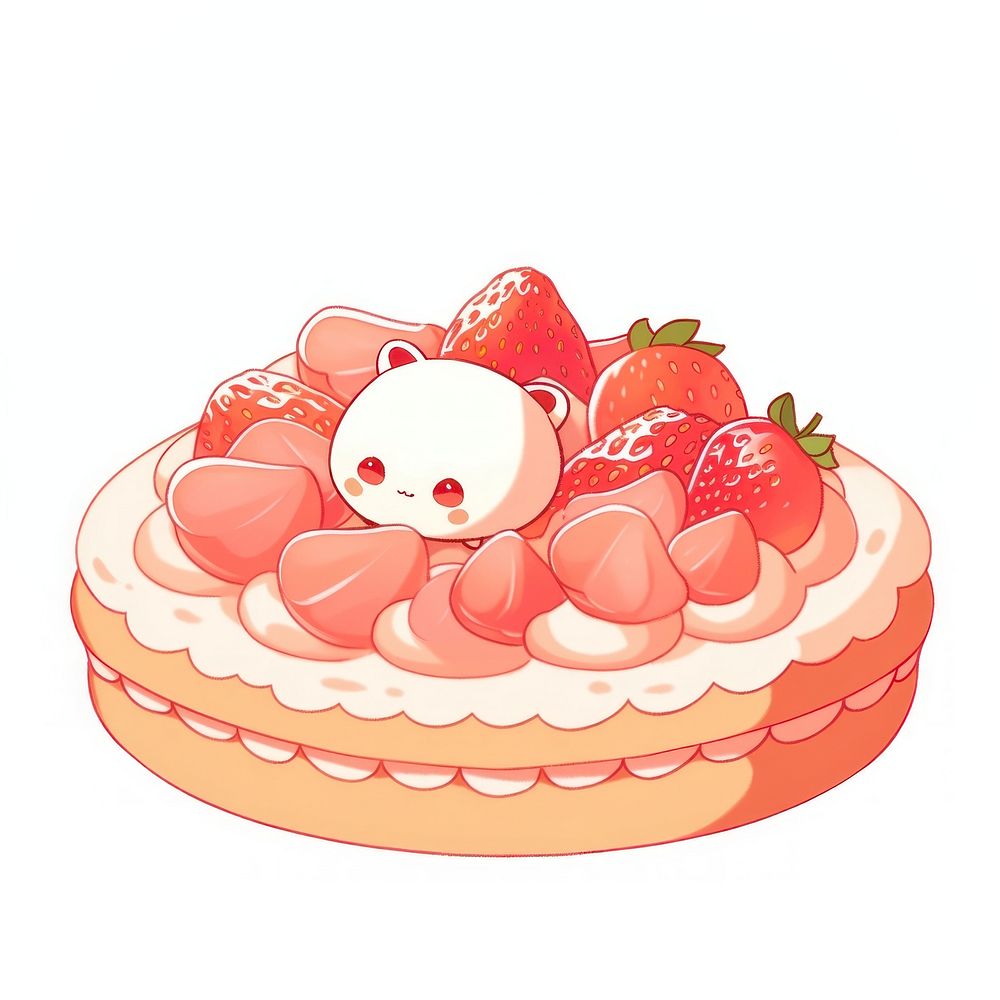 Pie strawberry dessert fruit. AI generated Image by rawpixel.