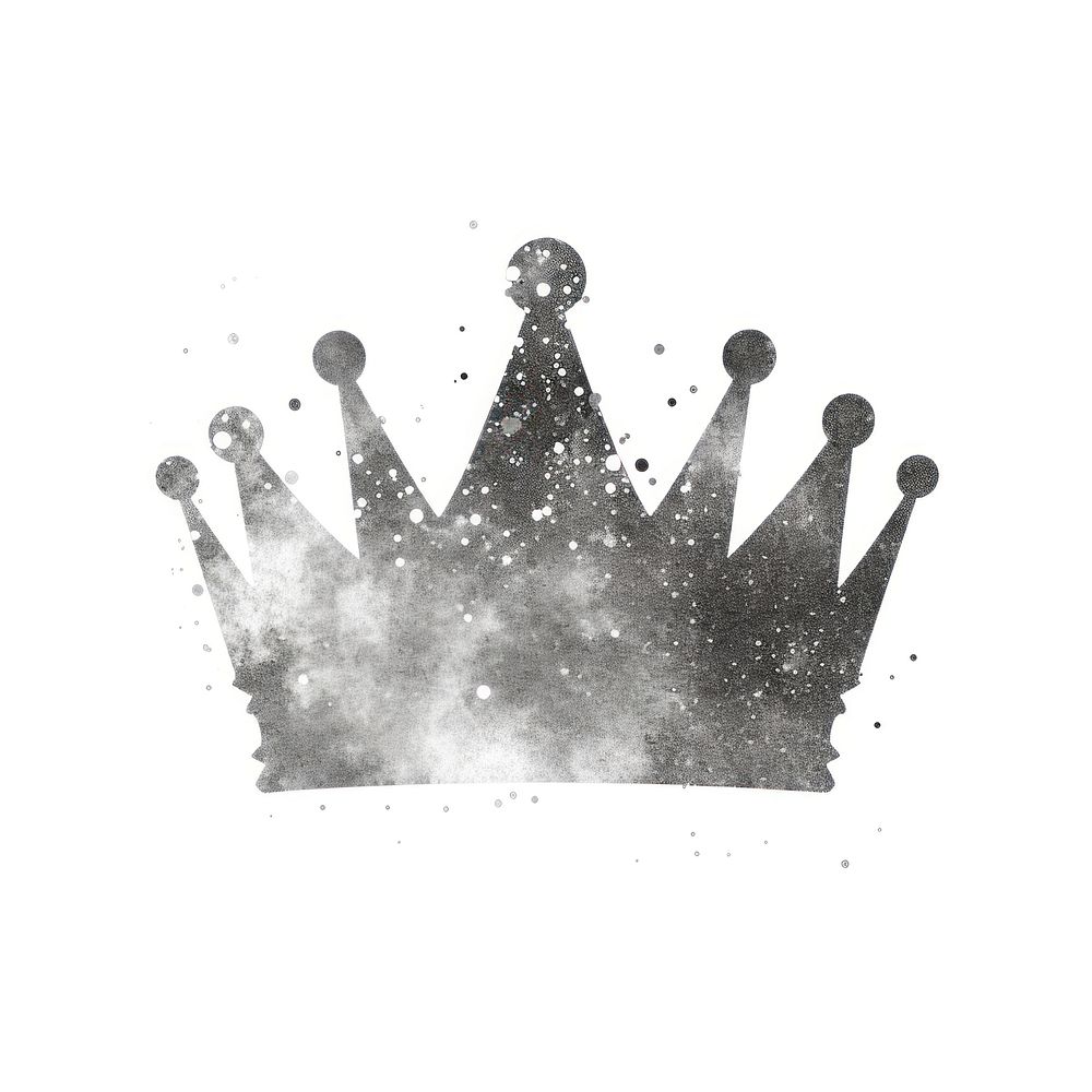 Crown icon white background accessories splattered. AI generated Image by rawpixel.