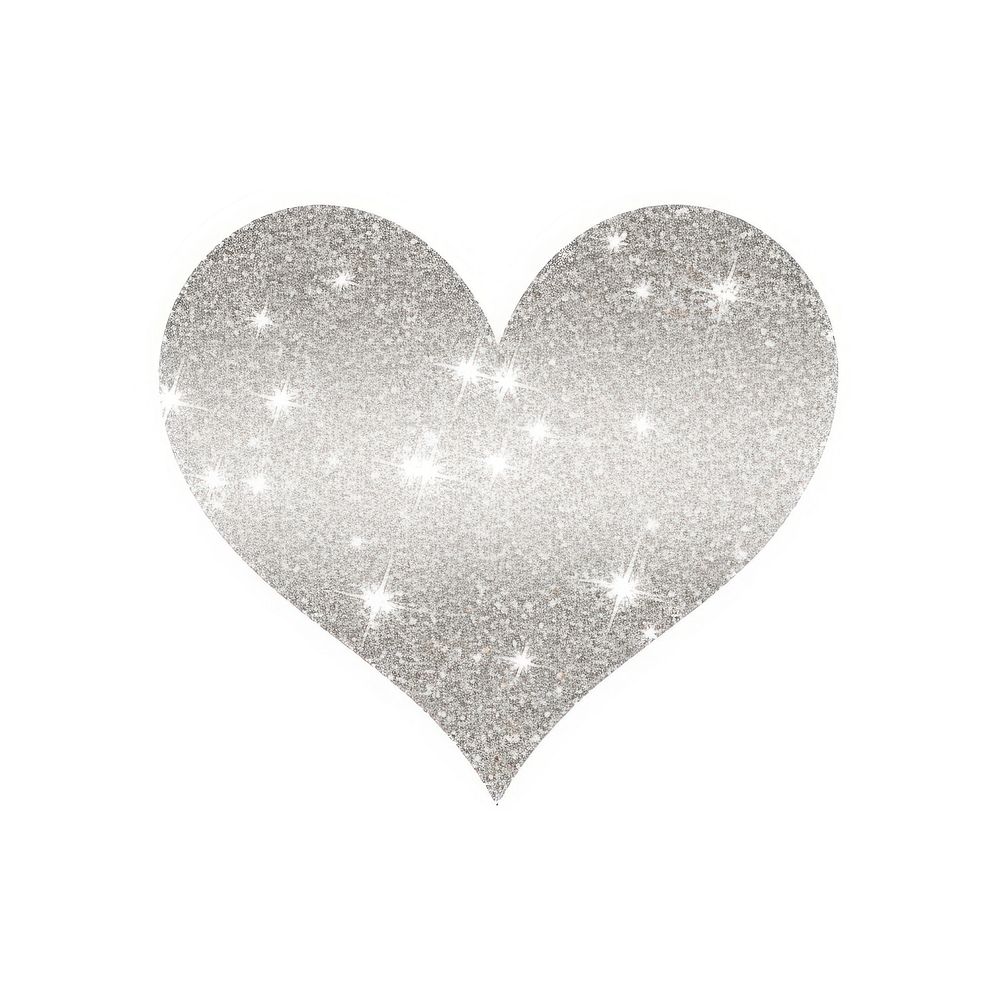 Heart icon glitter shape night. AI generated Image by rawpixel.
