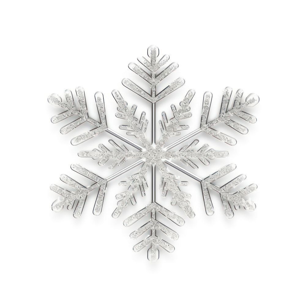 Simple snowflake icon silver shape white. AI generated Image by rawpixel.