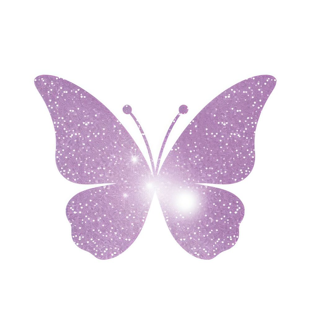 Butterfly icon purple glitter petal. AI generated Image by rawpixel.
