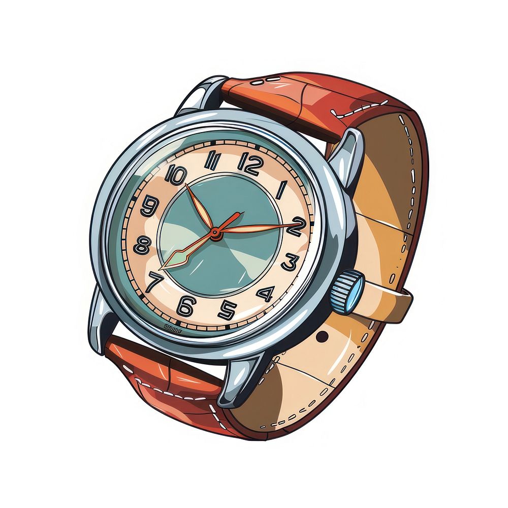 Watch wristwatch white background accuracy. AI generated Image by rawpixel.