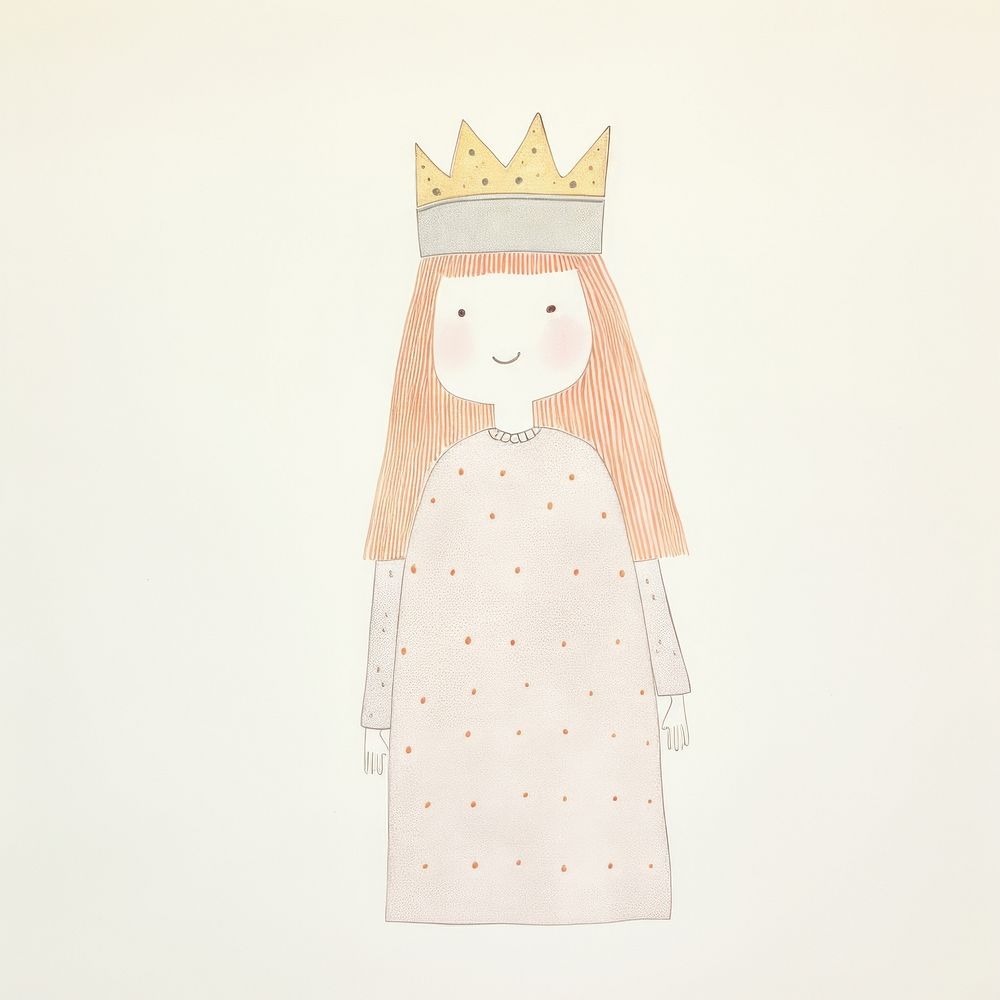 A girl wearing crown character representation celebration accessories. AI generated Image by rawpixel.